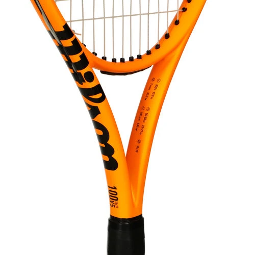 Wilson Burn 100 V5 Bright Neon Orange Tour Racket 7 Wilson Burn 100 V5 Bright Neon Orange Tour Racket - Image 5