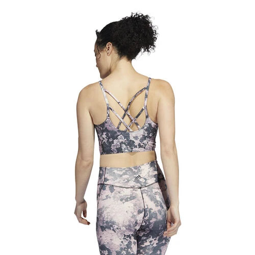 ADIDAS Yoga Light-Support Long Line All Over Print Sports Bras Women 6 ADIDAS Yoga Light-Support Long Line All Over Print Sports Bras Women - Image 4